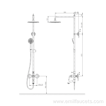 Bath round shower faucets heads bath mixer